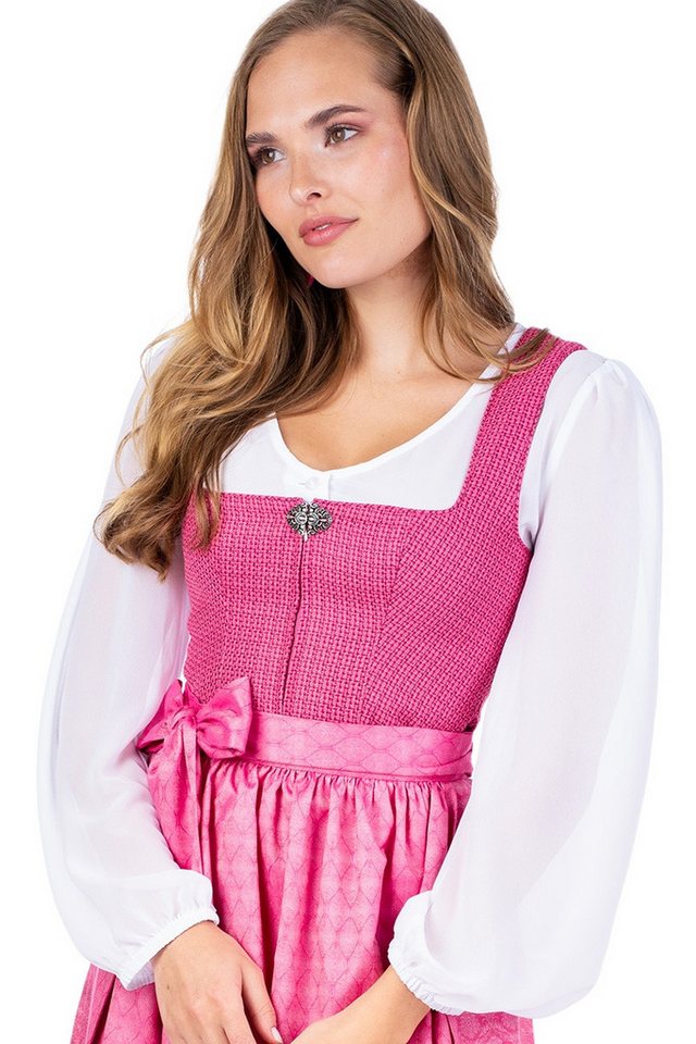 Alpenfee Tracht Dirndlbluse Dirndlbluse - FENJA CHIFFON - weiß – Bild 3 von 4