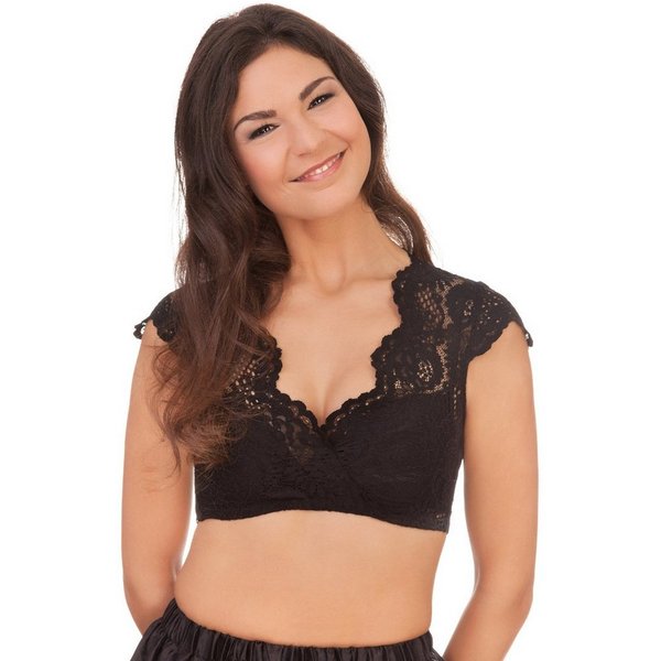 Alpenfee Tracht Dirndlbluse Dirndlbluse - NALIA FA - schwarz