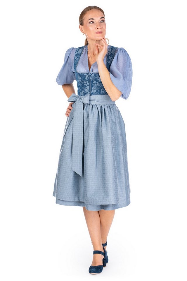 Alpenfee Tracht Dirndlbluse Dirndlbluse - PENELOPE - rauchblau – Bild 4 von 4
