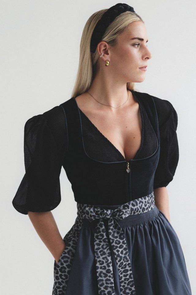 Alpenfee Tracht Dirndlbluse Dirndlbluse - PENELOPE - weiß, schwarz – Bild 3 von 3