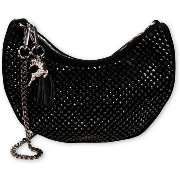 Alpenflüstern Handtasche Trachtentasche - STRASS - schwarz