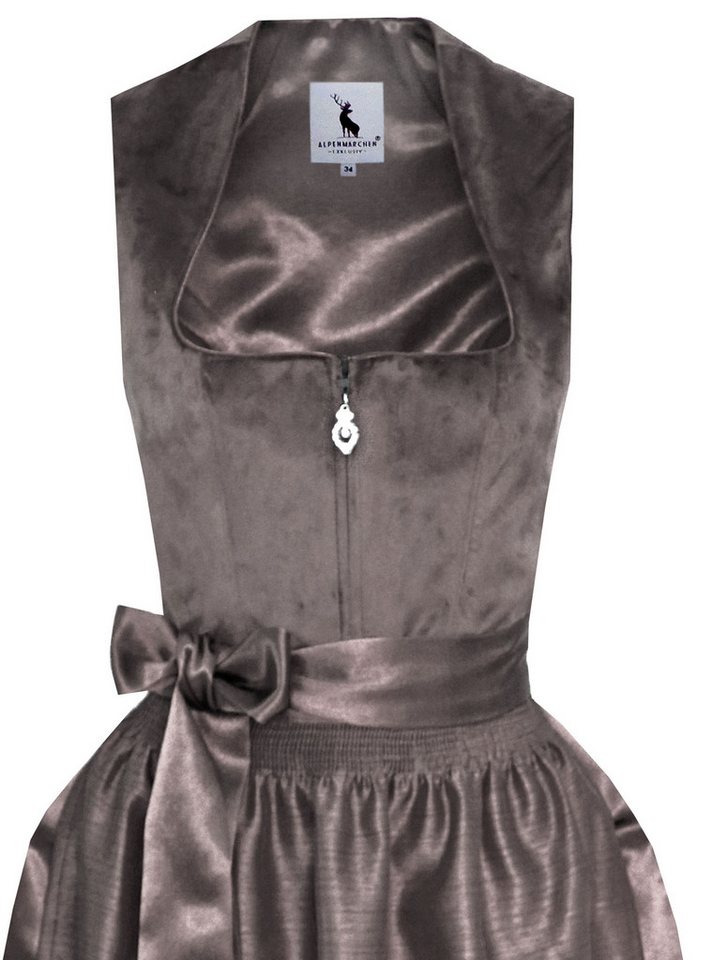 Alpenmärchen Dirndl Dirndl Karolina in grau - ALM1011 – Bild 2 von 3