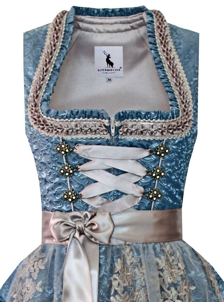 Alpenmärchen Dirndl Dirndl Lydia in blau - ALM993 – Bild 2 von 3