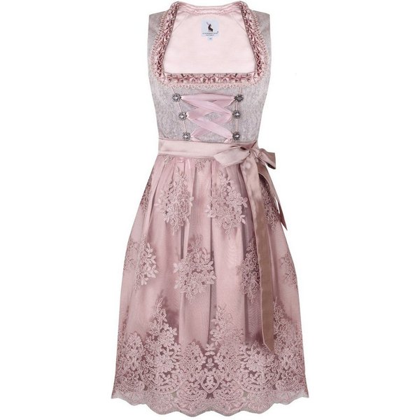Alpenmärchen Dirndl Midi Dirndl Rosenblatt - ALM520
