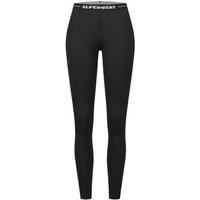 ALPENWERT Lange Unterhose Damen, Größe XXL in Schwarz