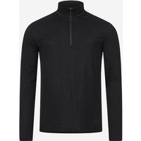 ALPENWERT Zip Longsleeve Herren, Größe L in Schwarz