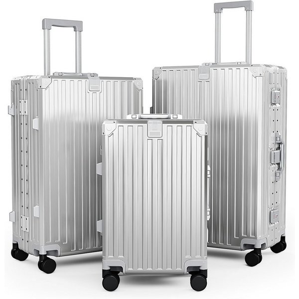 ALPHA CAMP Koffer Hartschalenkoffer (20, 24, 28 Inch) Reisekoffer mit Rollen, Polycarbonat Handgepäck Luggage mit TSA Schloss & Aluminium Rahmen
