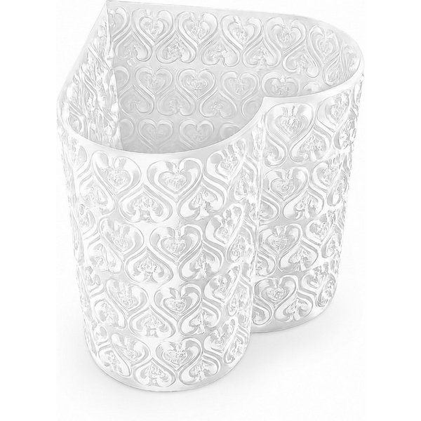 Alpha Electronics Dekovase Herz Organizer Vase Make-up Pinselhalter & Kosmetik Organizer, (Sparangebot, 1 St., hochwertiger 3D Druck), Moderne Deko für Schminkt