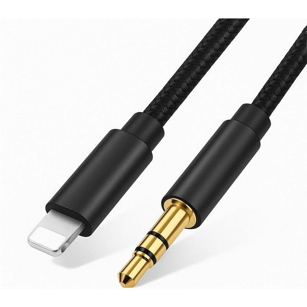 Alpha Electronics Iphone auf Aux Audio- & Video-Kabel, 3,5-mm-Klinke, Lightning (100 cm), für iPhone, iPad 6 7 8 11 12 13 14 Pro Max Plus