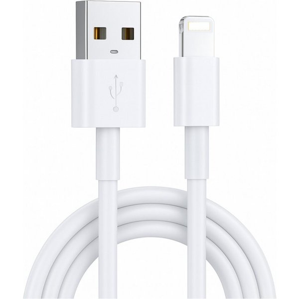 Alpha Electronics Ladekabel passt für iPhone 6 7 8 11 12 13 14 X Xs Xr Pro Max Plus Mini Smartphone-Kabel, USB Typ A, Lightning (200 cm), Datenübertragung, Hoch