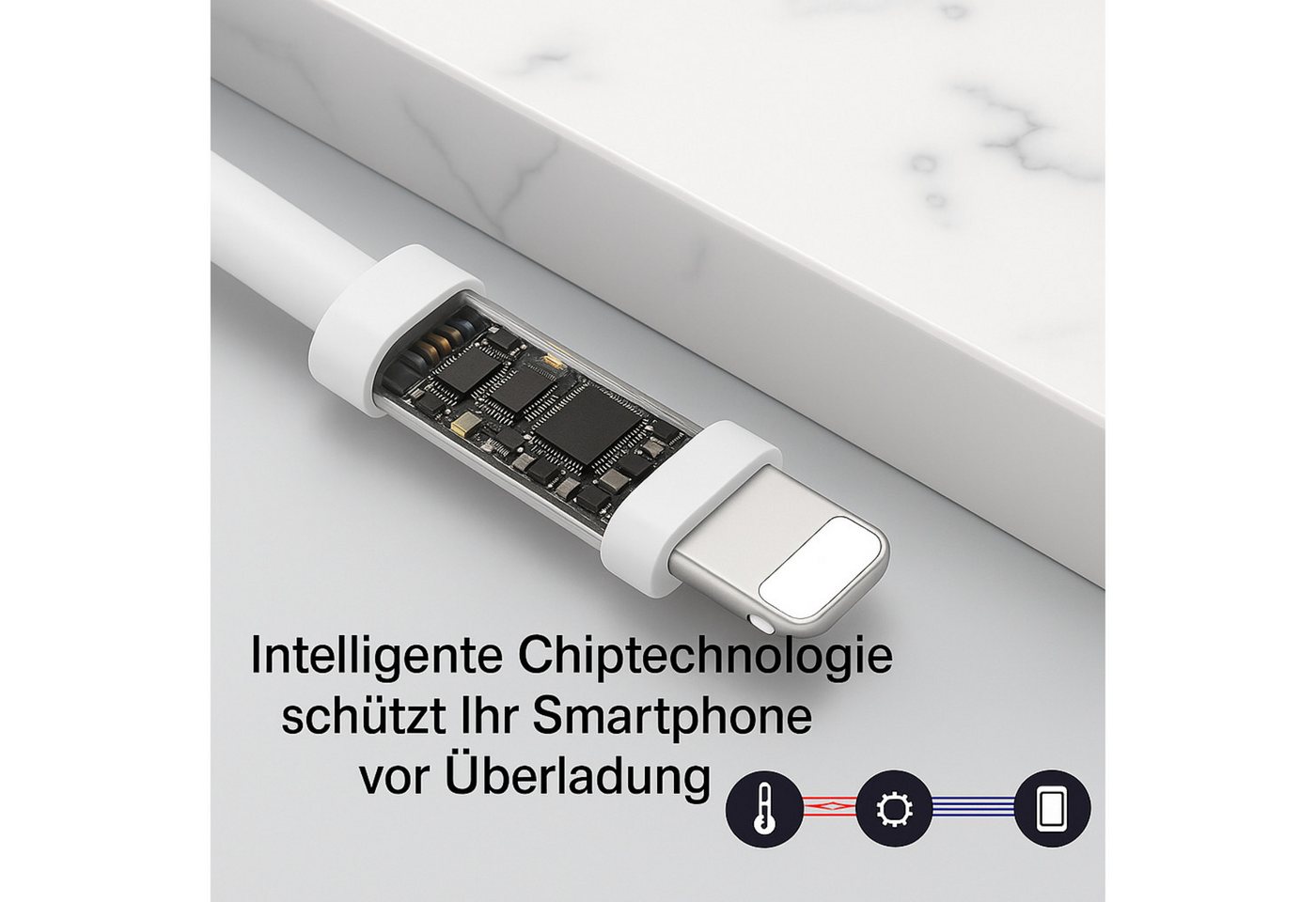 Alpha Electronics Ladekabel passt für iPhone 6 7 8 11 12 13 14 X Xs Xr Pro Max Plus Mini Smartphone-Kabel, USB Typ A, Lightning (200 cm), Datenübertragung, Hoch – Bild 2 von 5