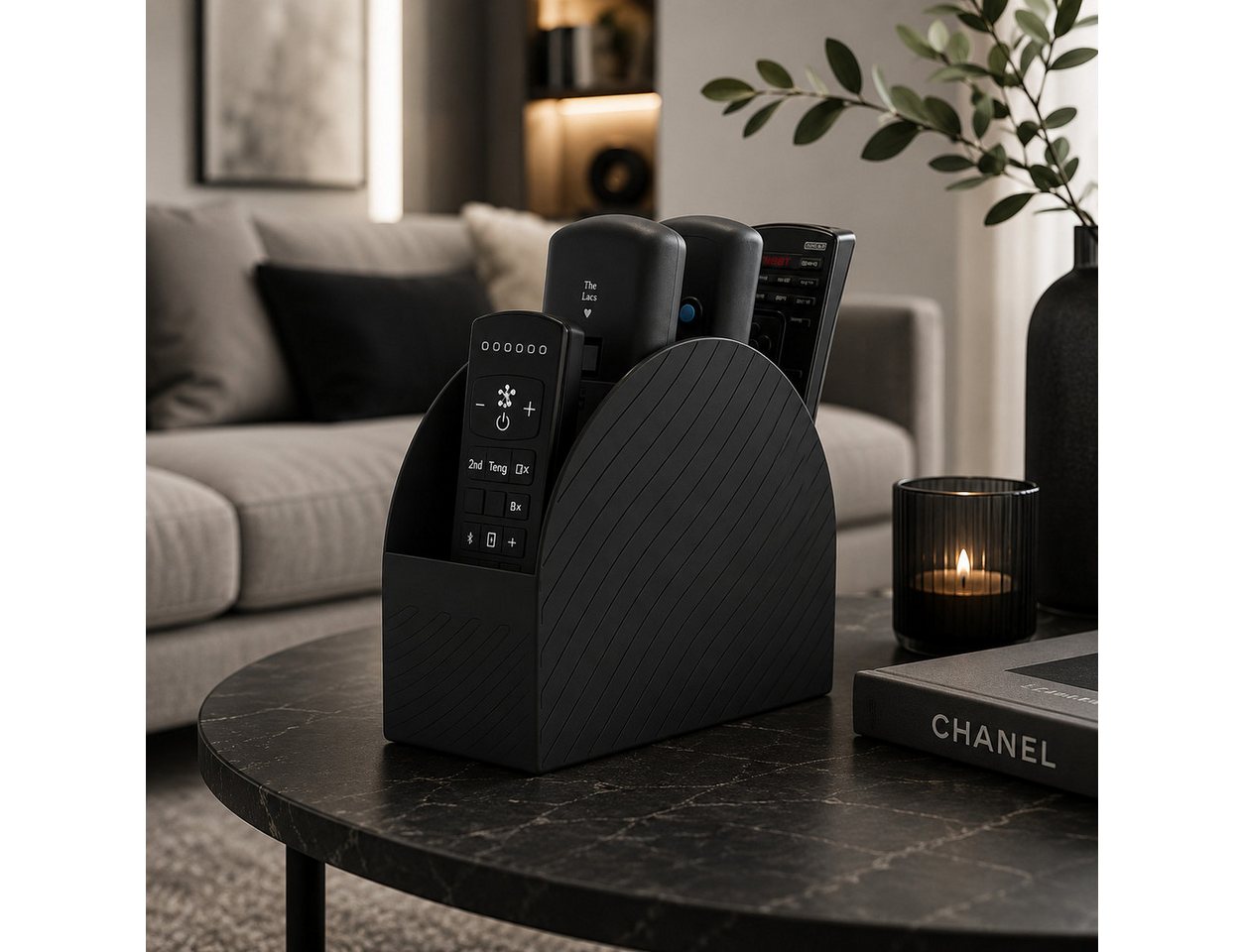 Alpha Electronics Organizer Fernbedienung Halter Moderner Remote Control Ständer (Sparangebot, 1 St., für Couchtisch & Sideboard), Elegante Aufbewahrung für Fer – Bild 2 von 4