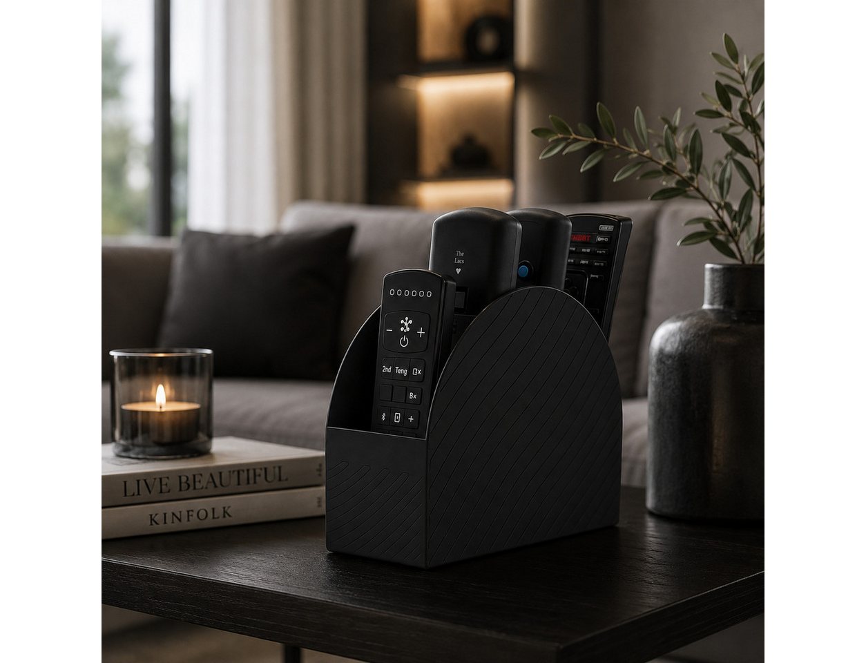 Alpha Electronics Organizer Fernbedienung Halter Moderner Remote Control Ständer (Sparangebot, 1 St., für Couchtisch & Sideboard), Elegante Aufbewahrung für Fer – Bild 3 von 4