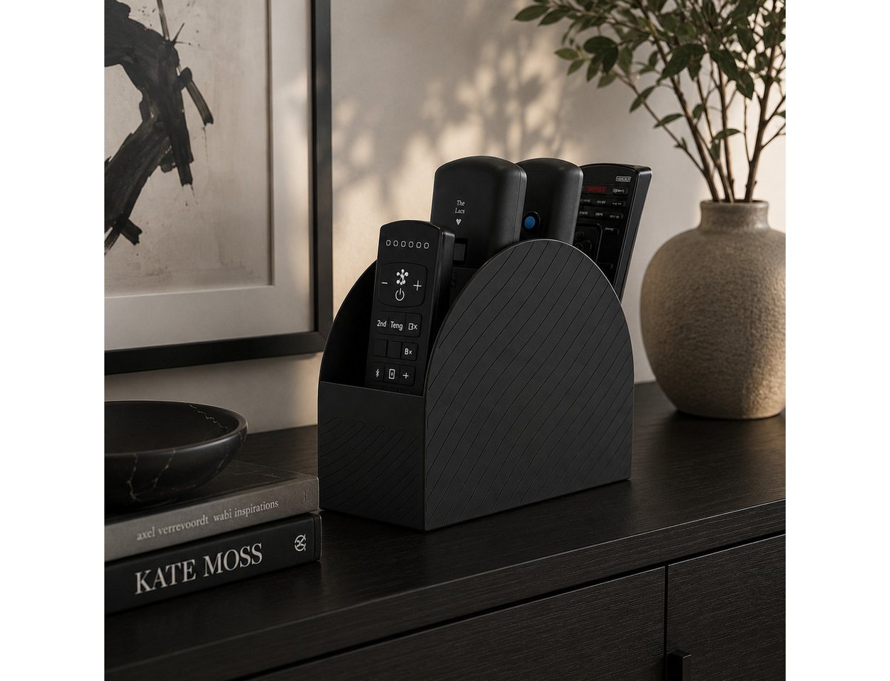 Alpha Electronics Organizer Fernbedienung Halter Moderner Remote Control Ständer (Sparangebot, 1 St., für Couchtisch & Sideboard), Elegante Aufbewahrung für Fer – Bild 4 von 4