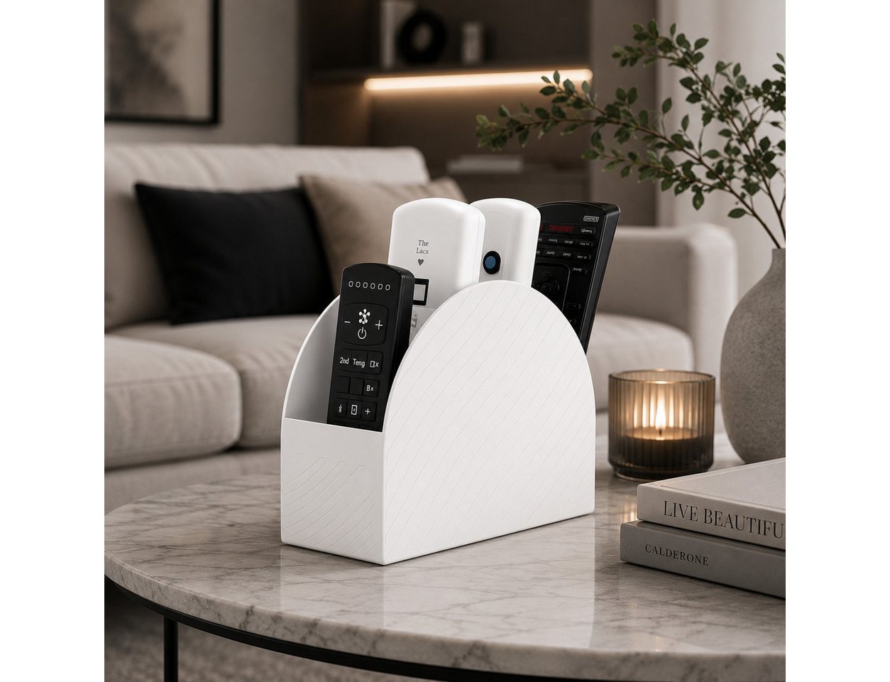 Alpha Electronics Organizer Fernbedienung Halter Moderner Remote Control Ständer (Sparangebot, 1 St., für Couchtisch & Sideboard), Elegante Aufbewahrung für Fer – Bild 2 von 4