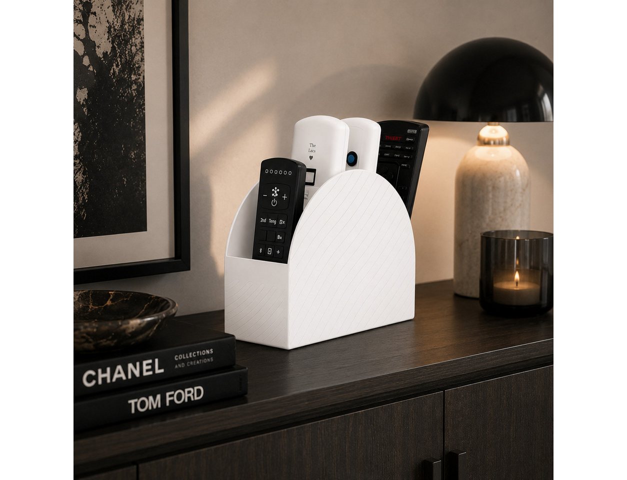 Alpha Electronics Organizer Fernbedienung Halter Moderner Remote Control Ständer (Sparangebot, 1 St., für Couchtisch & Sideboard), Elegante Aufbewahrung für Fer – Bild 4 von 4