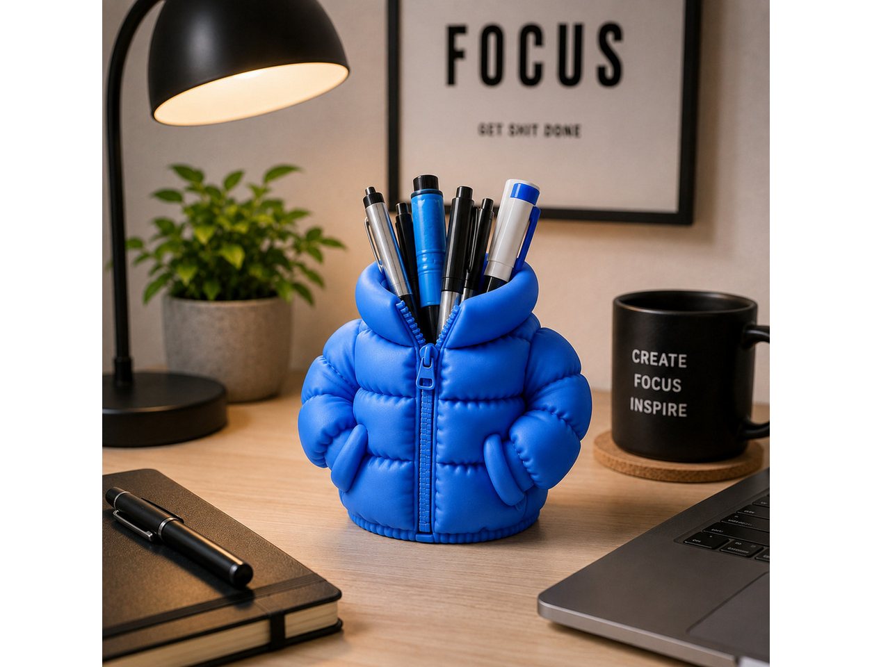 Alpha Electronics Organizer Stiftehalter im Pufferjacken Design Moderner Desk Organizer (Sparangebot, 1 St., für Schreibtisch & Büro), Dekoratives Home Office A – Bild 2 von 5