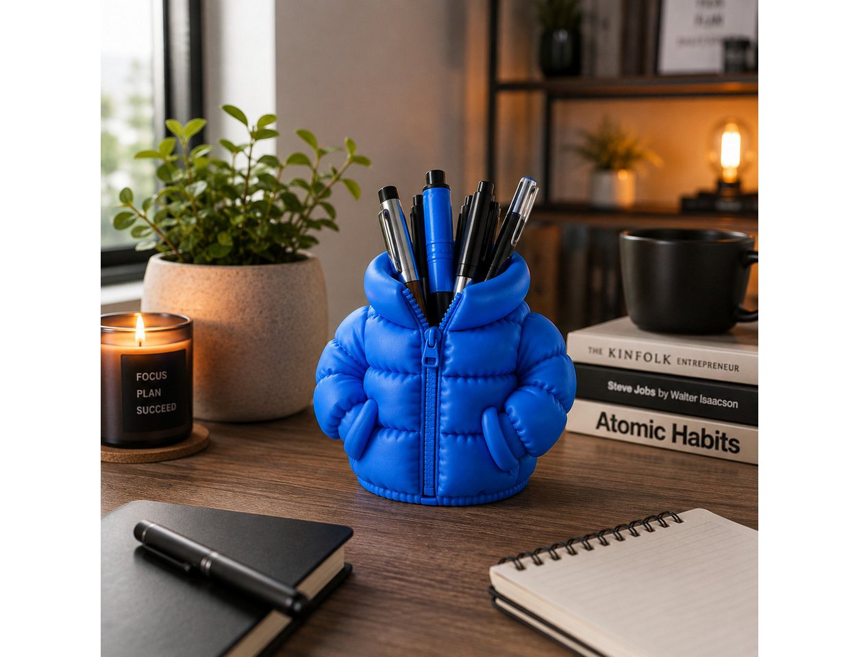 Alpha Electronics Organizer Stiftehalter im Pufferjacken Design Moderner Desk Organizer (Sparangebot, 1 St., für Schreibtisch & Büro), Dekoratives Home Office A – Bild 3 von 5
