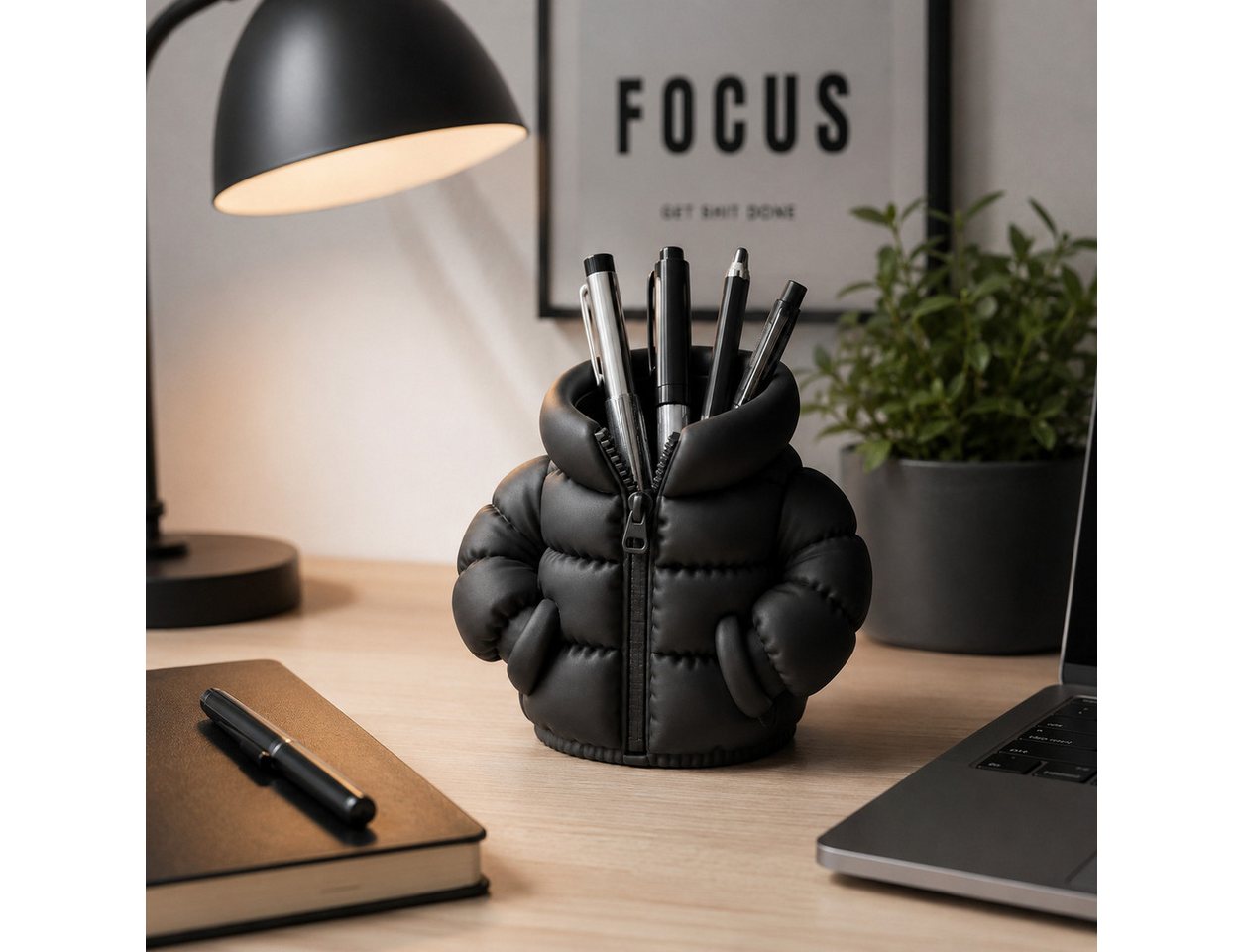 Alpha Electronics Organizer Stiftehalter im Pufferjacken Design Moderner Desk Organizer (Sparangebot, 1 St., für Schreibtisch & Büro), Dekoratives Home Office A – Bild 2 von 5