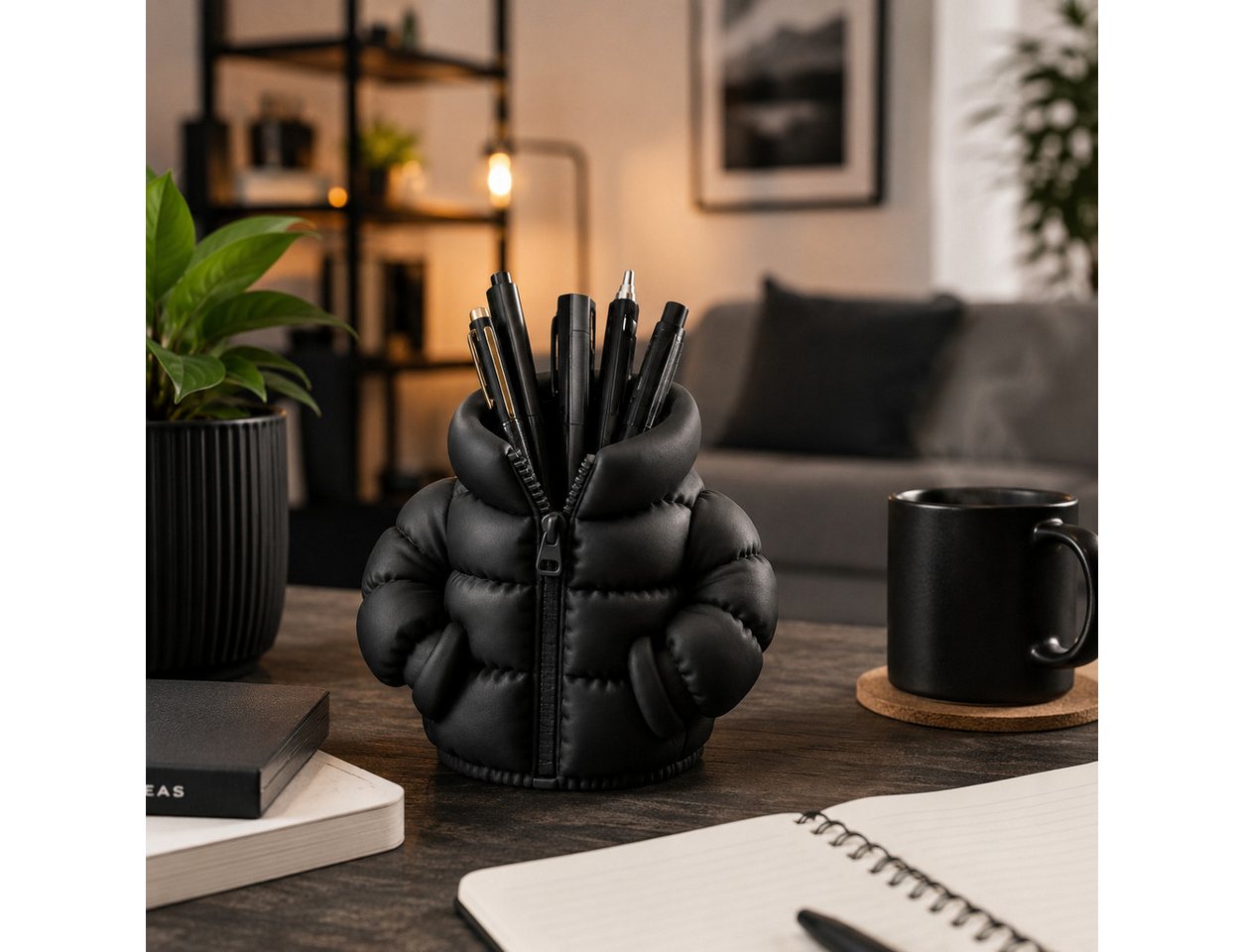 Alpha Electronics Organizer Stiftehalter im Pufferjacken Design Moderner Desk Organizer (Sparangebot, 1 St., für Schreibtisch & Büro), Dekoratives Home Office A – Bild 3 von 5