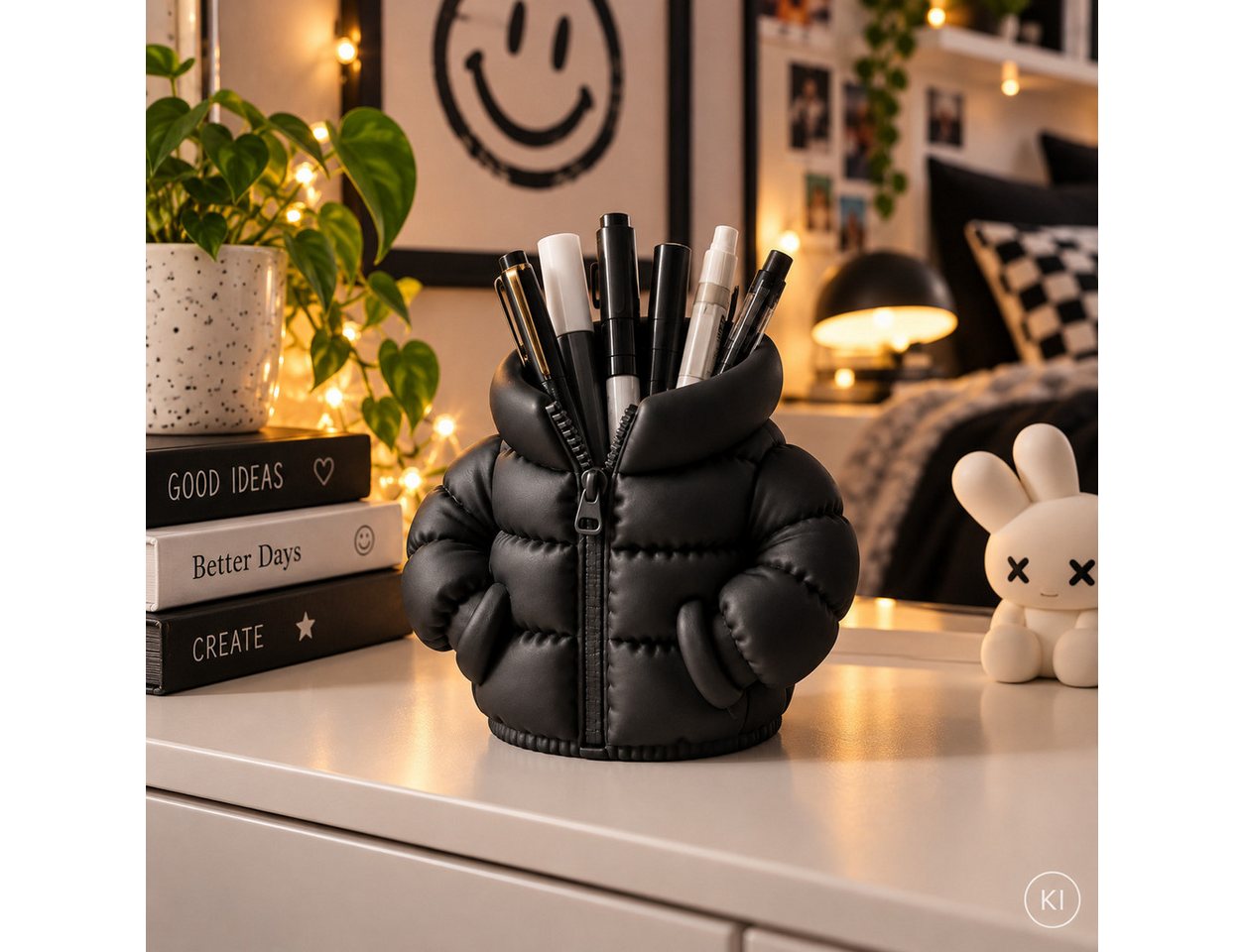 Alpha Electronics Organizer Stiftehalter im Pufferjacken Design Moderner Desk Organizer (Sparangebot, 1 St., für Schreibtisch & Büro), Dekoratives Home Office A – Bild 5 von 5