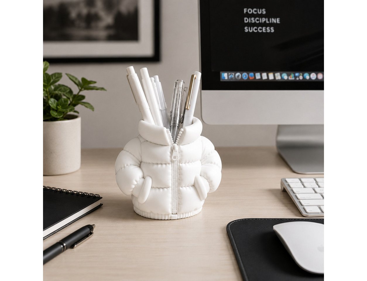 Alpha Electronics Organizer Stiftehalter im Pufferjacken Design Moderner Desk Organizer (Sparangebot, 1 St., für Schreibtisch & Büro), Dekoratives Home Office A – Bild 2 von 5
