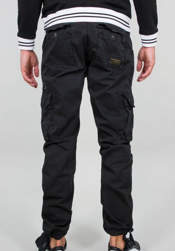 Alpha Industries Cargohose Jet Pant mit seitlichen Cargotaschen und Kordelzug am Beinabschluss – Bild 2 von 5