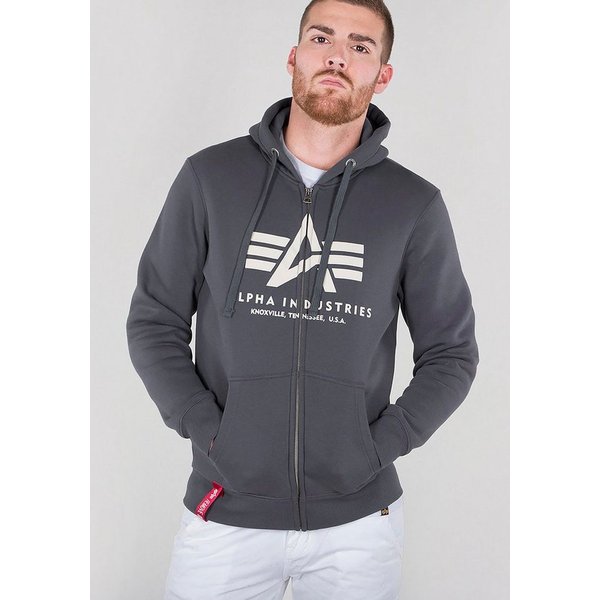 Alpha Industries Kapuzensweatjacke BASIC ZIP HOODY Baumwollmischung, regular fit