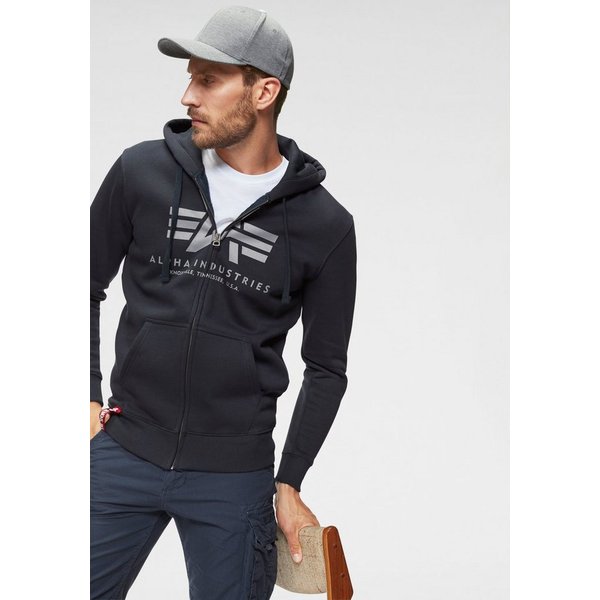 Alpha Industries Kapuzensweatjacke BASIC ZIP HOODY Baumwollmischung, regular fit