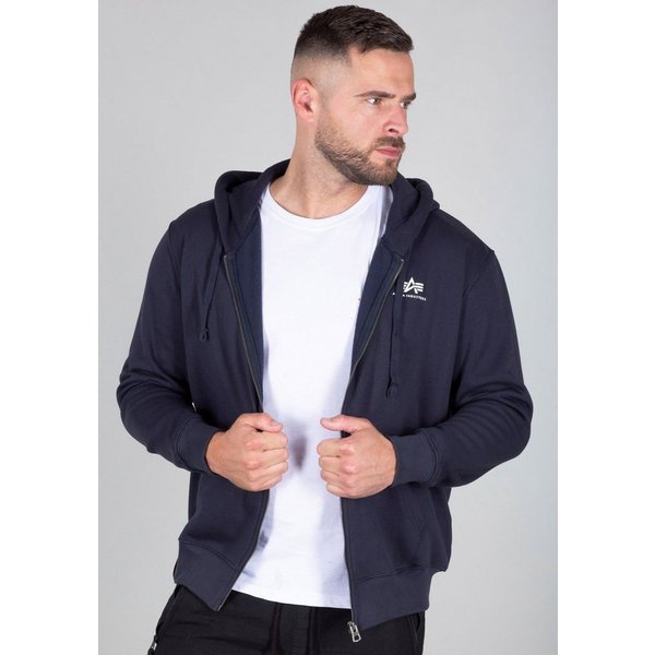 Alpha Industries Kapuzensweatjacke Basic Zip Hoody SL Baumwollmischung, regular fit