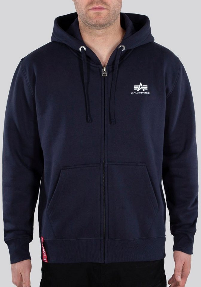 Alpha Industries Kapuzensweatjacke Basic Zip Hoody SL Baumwollmischung, regular fit – Bild 5 von 5