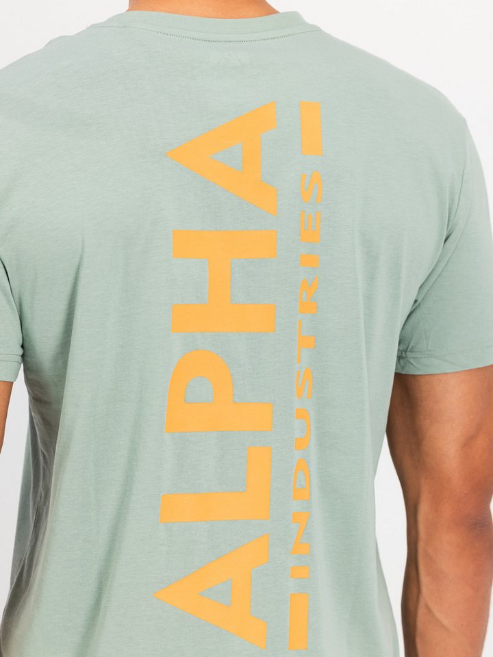 Alpha Industries Rundhalsshirt Backprint T Baumwolle, regular fit – Bild 4 von 5
