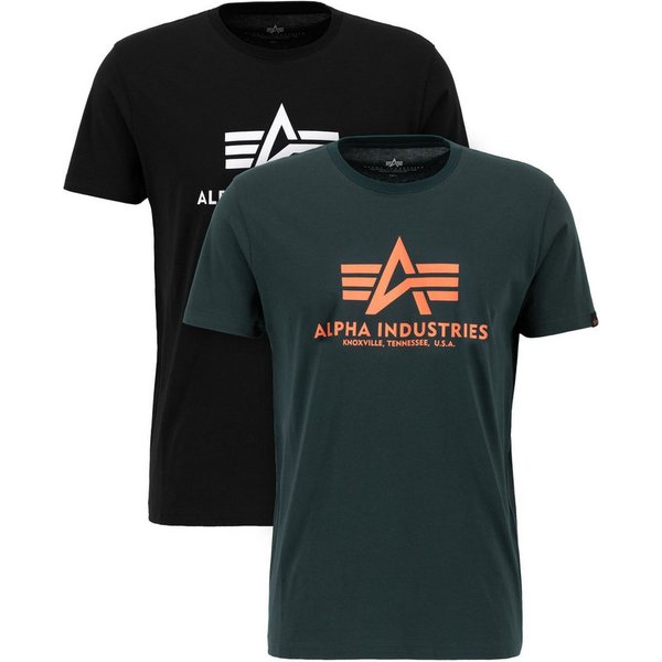 Alpha Industries Rundhalsshirt Basic T 2 Pack (Set, 2-tlg)