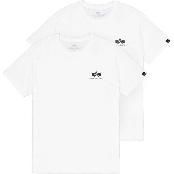 Alpha Industries Rundhalsshirt Basic T Small Logo 2 Pack (Set, 2-tlg)