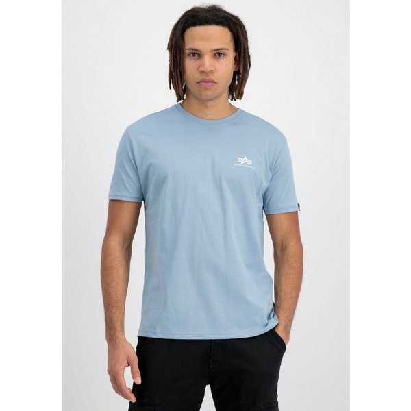 Alpha Industries Rundhalsshirt BASIC T SMALL LOGO Baumwolle, regular fit
