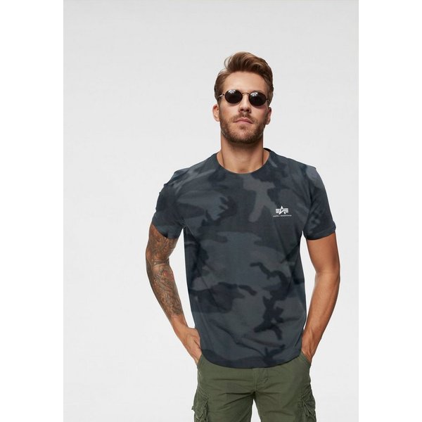 Alpha Industries Rundhalsshirt BASIC T SMALL LOGO Baumwolle, regular fit