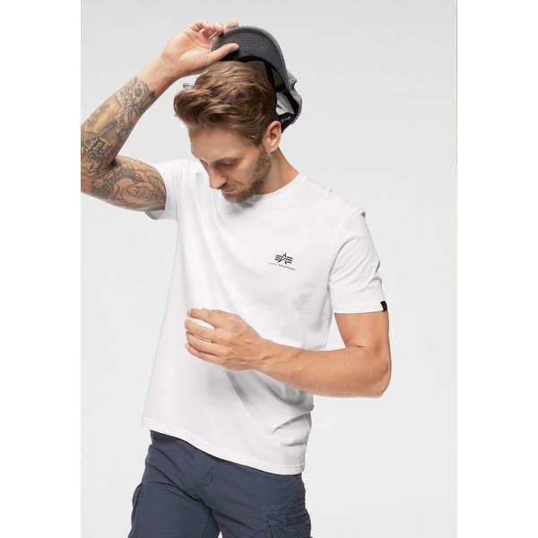 Alpha Industries Rundhalsshirt BASIC T SMALL LOGO Baumwolle, regular fit
