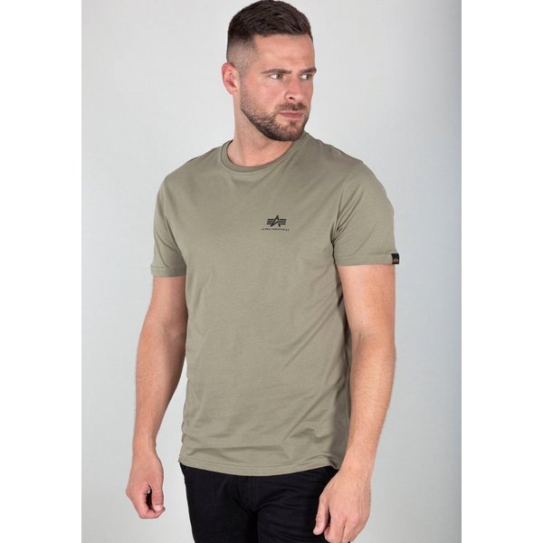 Alpha Industries Rundhalsshirt BASIC T SMALL LOGO Baumwolle, regular fit