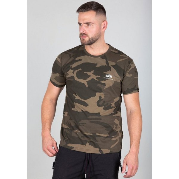 Alpha Industries Rundhalsshirt BASIC T SMALL LOGO Baumwolle, regular fit