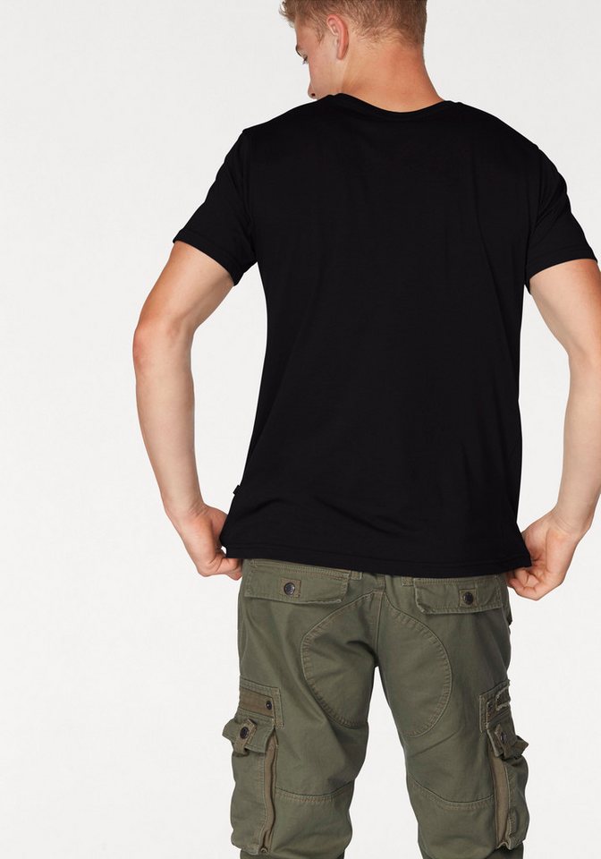 Alpha Industries Rundhalsshirt Logo Print T Baumwolle, regular fit – Bild 2 von 5