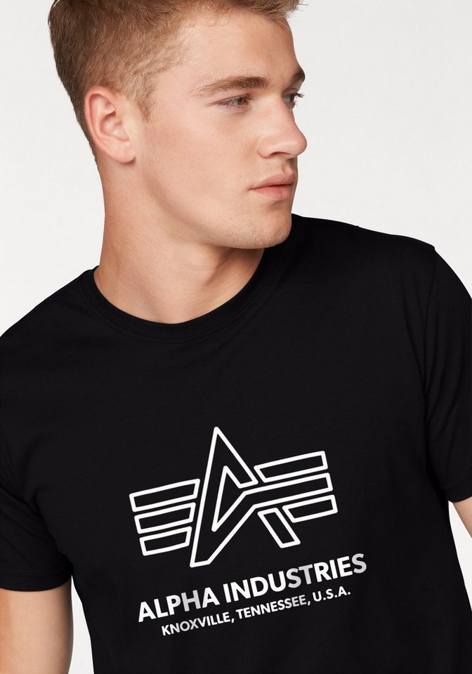 Alpha Industries Rundhalsshirt Logo Print T Baumwolle, regular fit – Bild 3 von 5