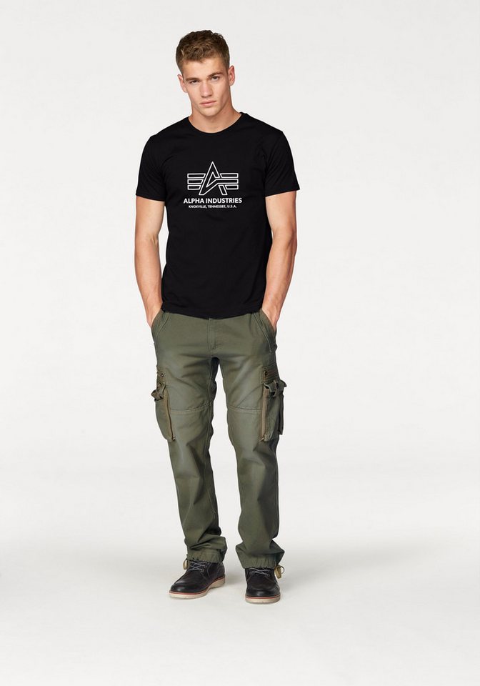 Alpha Industries Rundhalsshirt Logo Print T Baumwolle, regular fit – Bild 5 von 5
