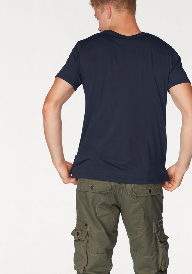 Alpha Industries Rundhalsshirt Logo Print T Baumwolle, regular fit – Bild 2 von 5