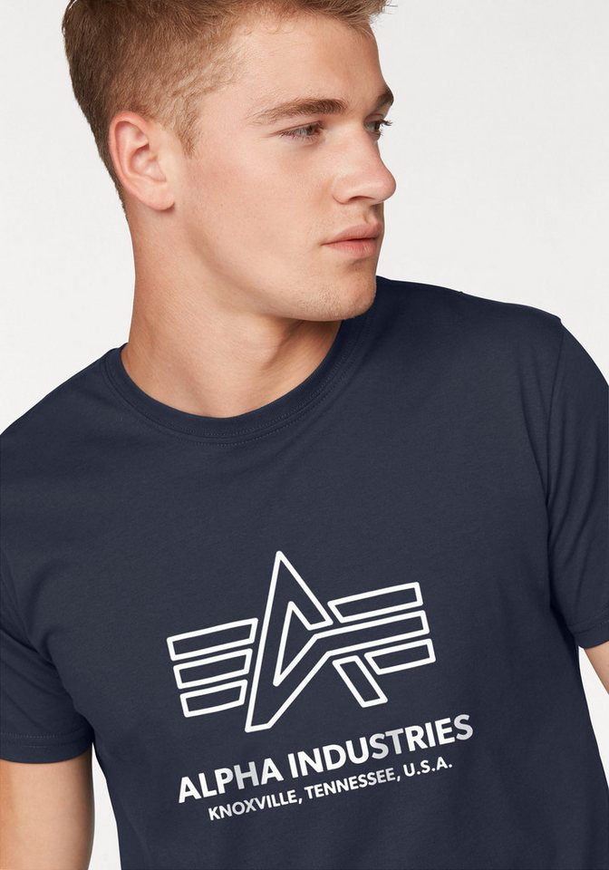 Alpha Industries Rundhalsshirt Logo Print T Baumwolle, regular fit – Bild 3 von 5