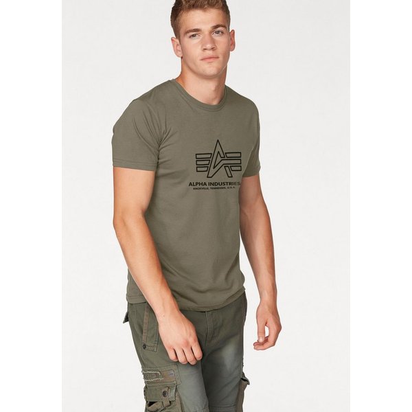 Alpha Industries Rundhalsshirt Logo Print T Baumwolle, regular fit