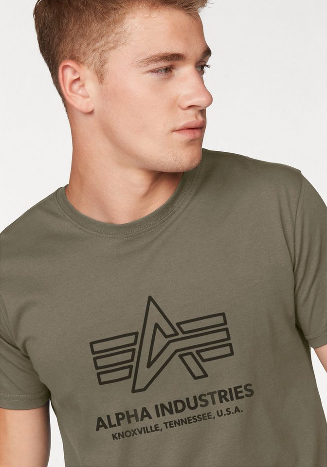 Alpha Industries Rundhalsshirt Logo Print T Baumwolle, regular fit – Bild 3 von 5