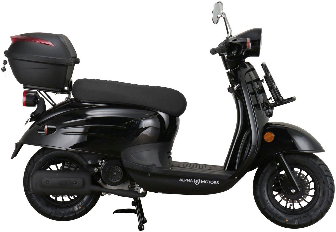 Alpha Motors Motorroller Adria, 50 ccm, 45 km/h, Euro 5, (Set, mit Topcase), mit Lenkerschloss – Bild 3 von 5
