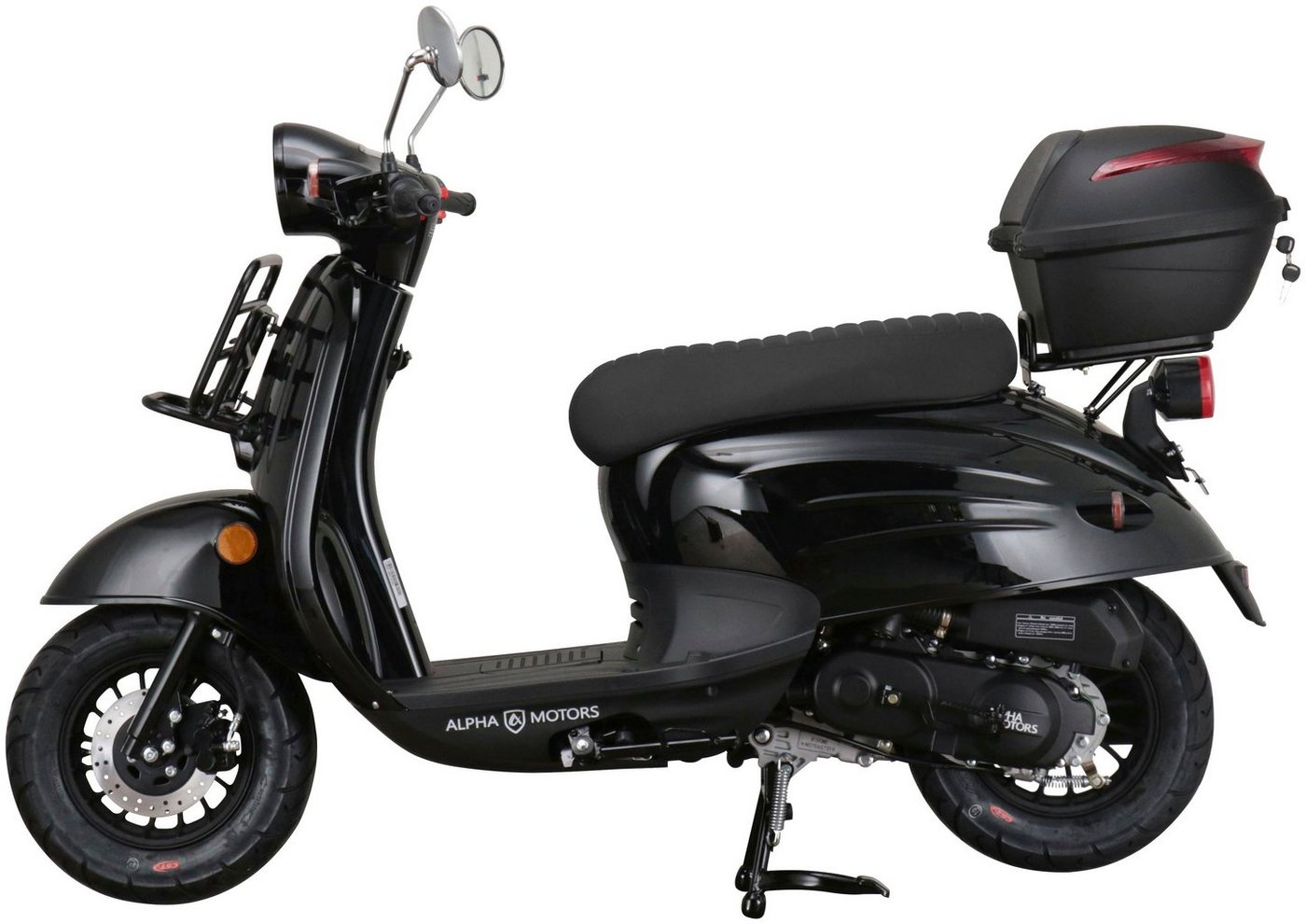Alpha Motors Motorroller Adria, 50 ccm, 45 km/h, Euro 5, (Set, mit Topcase), mit Lenkerschloss – Bild 4 von 5