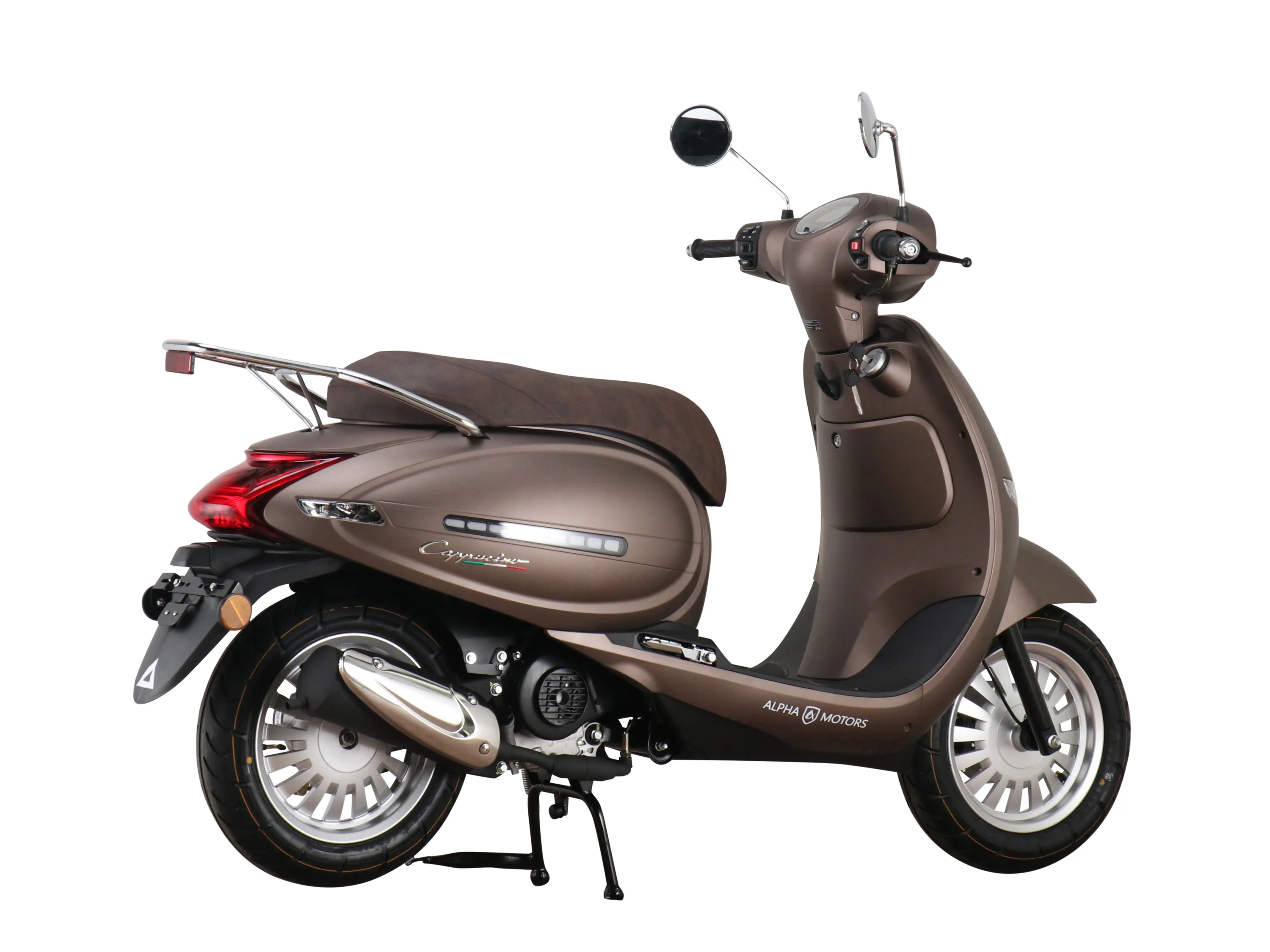 Alpha Motors Motorroller Cappucino, 125 ccm, 85 km/h, Euro 5+, mattbraun – Bild 3 von 4