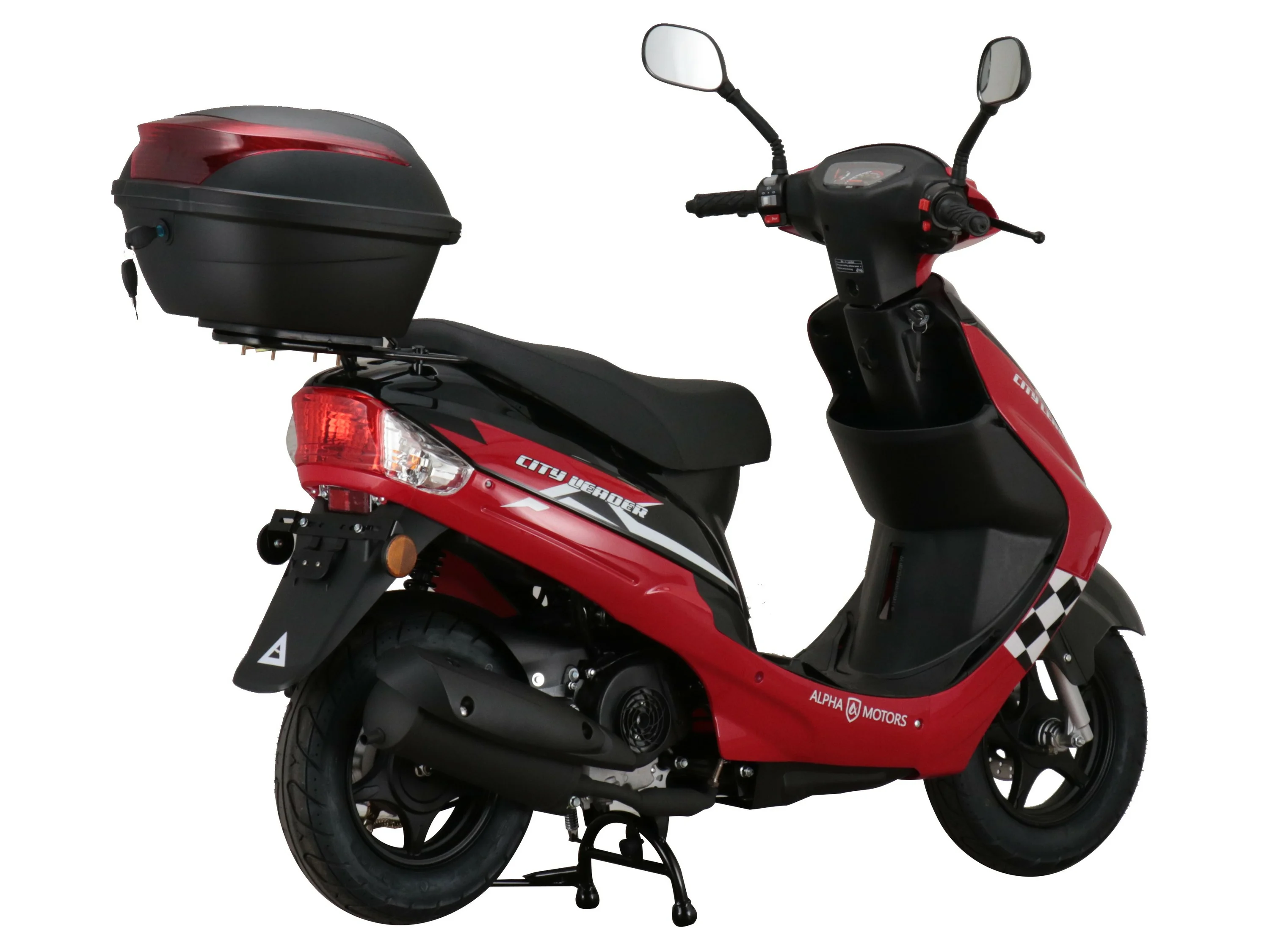 Alpha Motors Motorroller CityLeader, 50 ccm, 45 km/h, Euro 5, inkl. Topcase – Bild 4 von 4